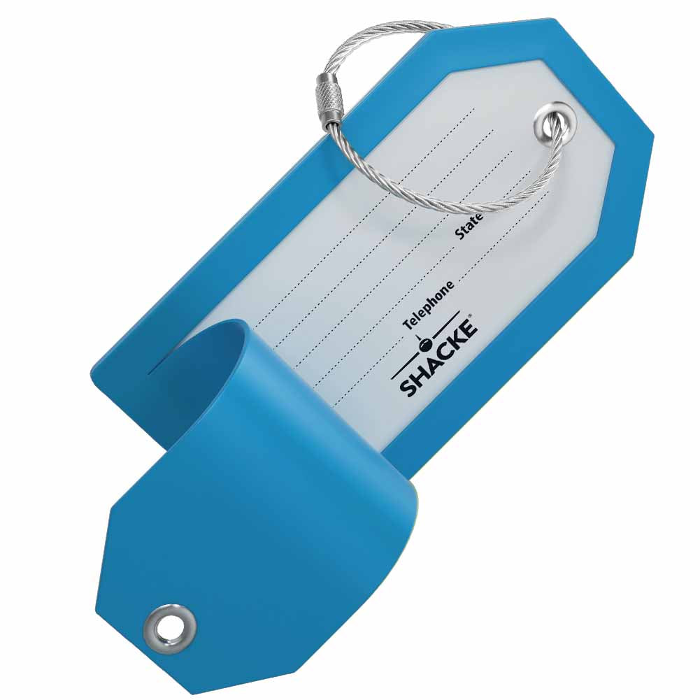 Shacke Luggage Tags with Full Back Privacy Cover w/Steel