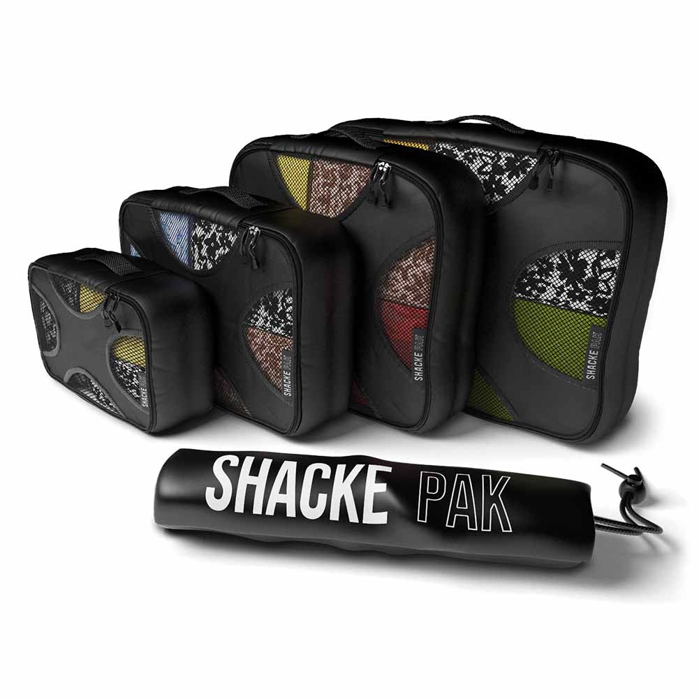 Shacke Pak 5 Set Packing Cubes with Laundry Bag Shacke