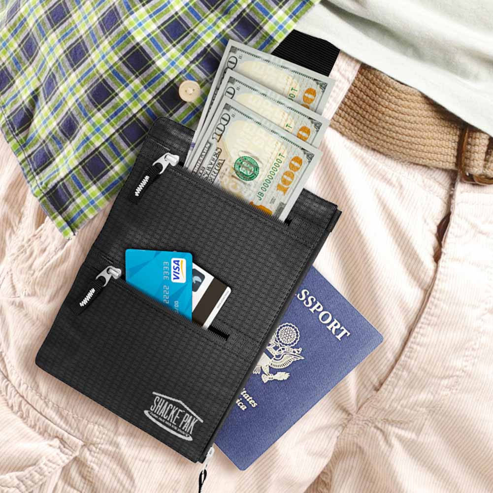 Nobrand RFID Secret Hide Away Belt Security Travel Pocket Wallet Undercover Hidden Pouch